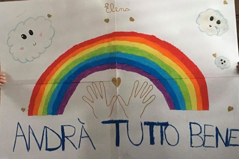 Dopo le nuvole, l’arcobaleno: il disegno di Elena