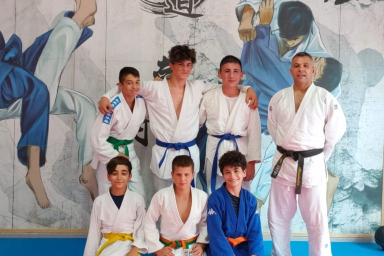 Gabriele Scano sabato sul tatami a Ostia per i Campionati italiani di judo