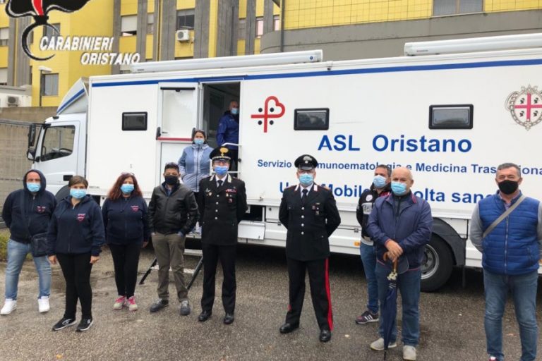 Donare il sangue, oggi i carabinieri di Oristano danno l’esempio