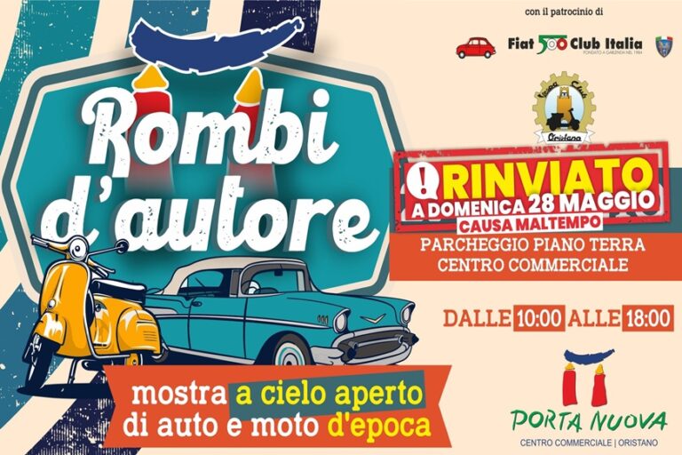 “Rombi d’autore” a Porta Nuova, slitta di una settimana la mostra di mezzi d’epoca