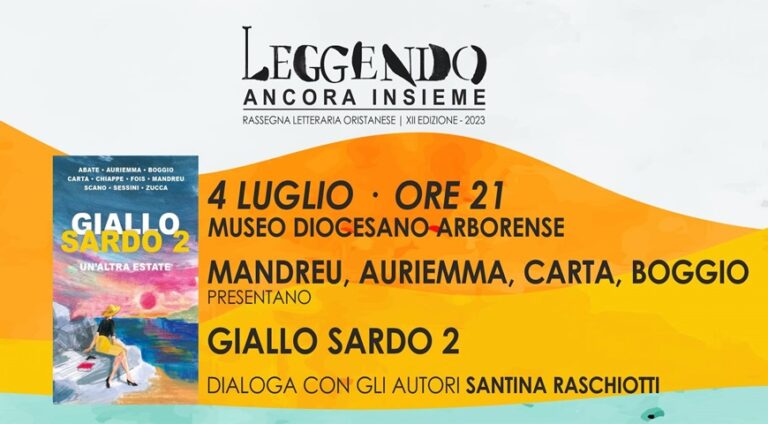 Martedì di luglio al Museo Diocesano: questa sera si comincia con “Giallo Sardo 2”