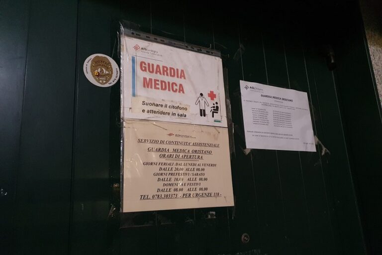 Questa settimana un solo turno di notte per la guardia medica di Oristano