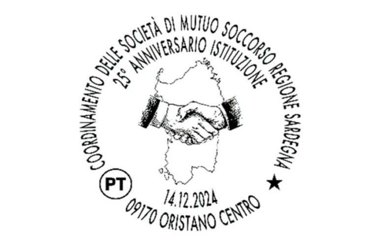 Società di mutuo soccorso, annullo filatelico per i 25 anni del Coordinamento regionale