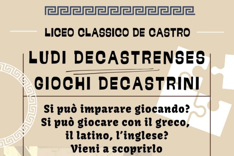 Al Classico De Castro si gioca con lo smartphone e il latino: porte aperte, eventi